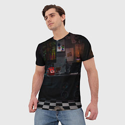 Футболка мужская FNAF комната, цвет: 3D-принт — фото 2