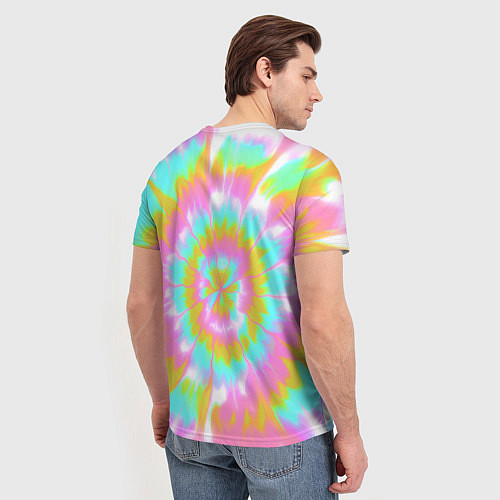 Мужская футболка I am Kenough - retro tie-dye / 3D-принт – фото 4