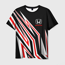 Мужская футболка Хонда - белый и красный