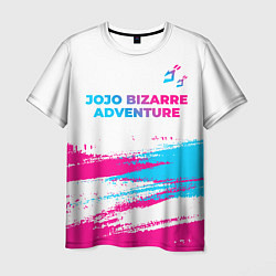 Футболка мужская JoJo Bizarre Adventure neon gradient style: символ, цвет: 3D-принт