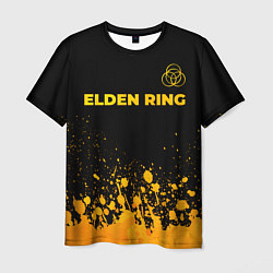 Мужская футболка Elden Ring - gold gradient: символ сверху