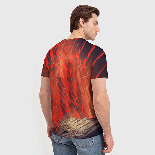 Мужская футболка ACDC fire rock / 3D-принт – фото 4