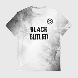 Футболка мужская Black Butler glitch на светлом фоне: символ сверху, цвет: 3D-принт