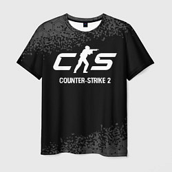 Мужская футболка Counter-Strike 2 glitch на темном фоне