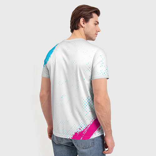 Мужская футболка Pokemon neon gradient style / 3D-принт – фото 4