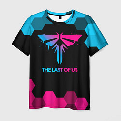 Мужская футболка The Last Of Us - neon gradient