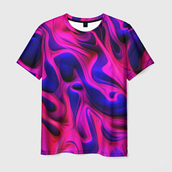Футболка мужская Pink blue abstract, цвет: 3D-принт