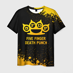 Футболка мужская Five Finger Death Punch - gold gradient, цвет: 3D-принт