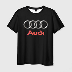 Мужская футболка Audi sport на чёрном