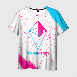 Мужская футболка No Mans Sky neon gradient style