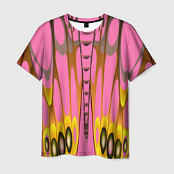 Мужская футболка Розовый бабочкин мотив