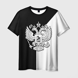 Мужская футболка Спортивная геометрия герб россии