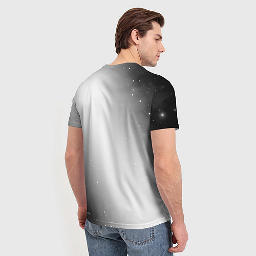 Мужская футболка Placebo glitch на светлом фоне: символ сверху / 3D-принт – фото 4