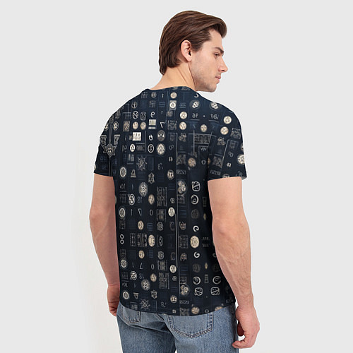 Мужская футболка Загадка ребус из цифр и знаков / 3D-принт – фото 4
