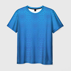 Мужская футболка Переливающаяся абстракция голубой