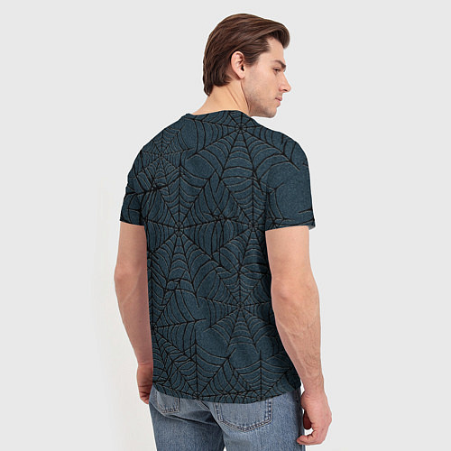 Мужская футболка Паутина тёмно-синий / 3D-принт – фото 4