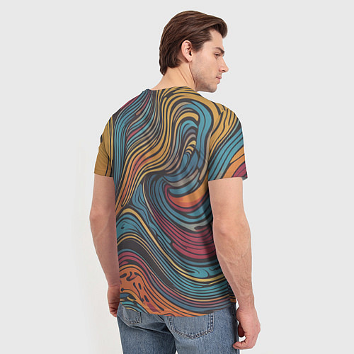 Мужская футболка Осенний узор / 3D-принт – фото 4
