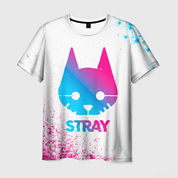 Мужская футболка Stray neon gradient style