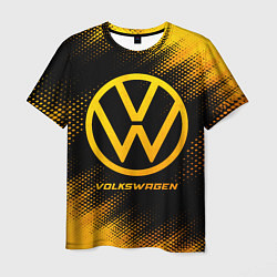 Мужская футболка Volkswagen - gold gradient