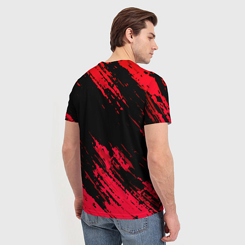 Мужская футболка Алиса рок группа краски штрихи / 3D-принт – фото 4