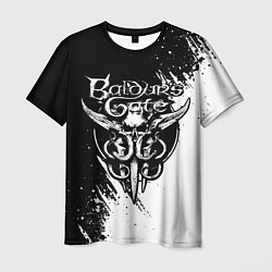 Мужская футболка Baldurs gate 3 - белая краска