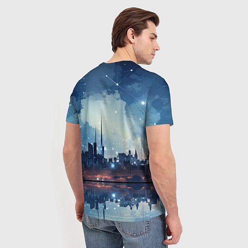 Мужская футболка Хрустальный город / 3D-принт – фото 4