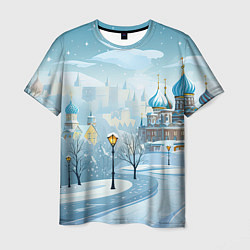Мужская футболка Новогодний город России