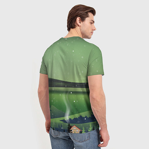 Мужская футболка Зеленый дракончик 2024 / 3D-принт – фото 4