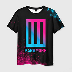 Мужская футболка Paramore - neon gradient