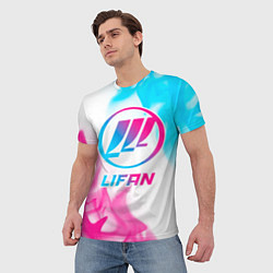 Футболка мужская Lifan neon gradient style, цвет: 3D-принт — фото 2