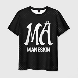 Мужская футболка Maneskin glitch на темном фоне
