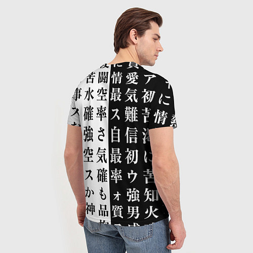 Мужская футболка Сто иероглифов / 3D-принт – фото 4