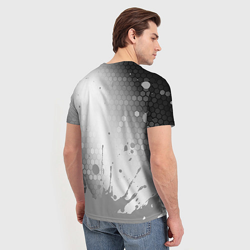 Мужская футболка Mass Effect glitch на светлом фоне посередине / 3D-принт – фото 4