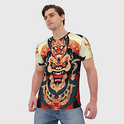 Футболка мужская Татуировка дракон в японском стиле, цвет: 3D-принт — фото 2