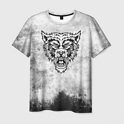 Мужская футболка Texture - разозленный волк
