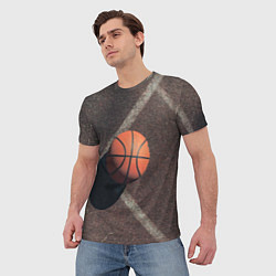 Футболка мужская Мяч баскетбольный, цвет: 3D-принт — фото 2
