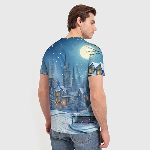 Мужская футболка Дракон у новогодней елки 2024 / 3D-принт – фото 4