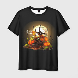 Мужская футболка Черт и тыквы хэллоуин