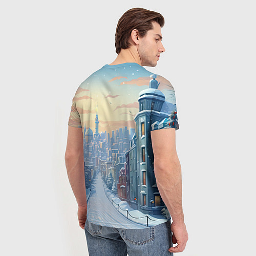 Мужская футболка Праздничный дракон 2024 / 3D-принт – фото 4