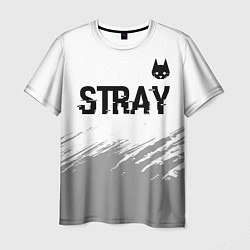 Мужская футболка Stray glitch на светлом фоне посередине