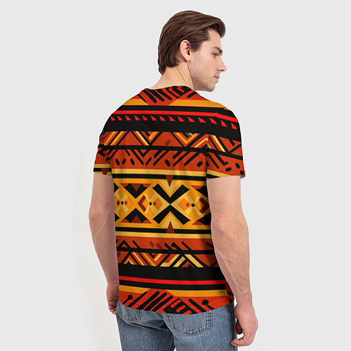 Мужская футболка Узор в этническом стиле масаев / 3D-принт – фото 4