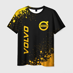 Мужская футболка Volvo - gold gradient вертикально