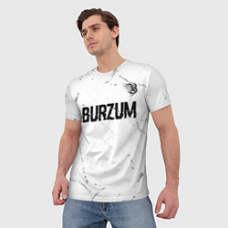 Футболка мужская Burzum glitch на светлом фоне посередине, цвет: 3D-принт — фото 2