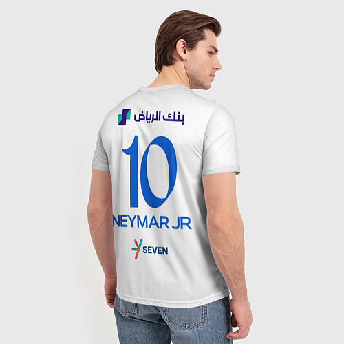 Мужская футболка Неймар форма Аль-Хиляль 23-24 гостевая / 3D-принт – фото 4