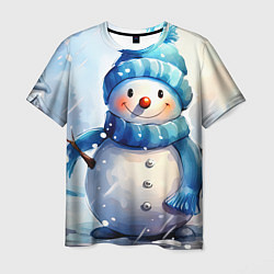 Мужская футболка Большой снеговик