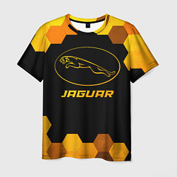 Мужская футболка Jaguar - gold gradient