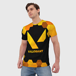 Футболка мужская Valorant - gold gradient, цвет: 3D-принт — фото 2