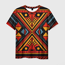 Мужская футболка Геометрический узор в африканском стиле