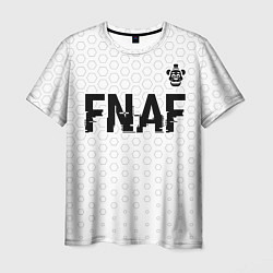 Мужская футболка FNAF glitch на светлом фоне посередине