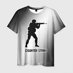 Мужская футболка Counter Strike glitch на светлом фоне